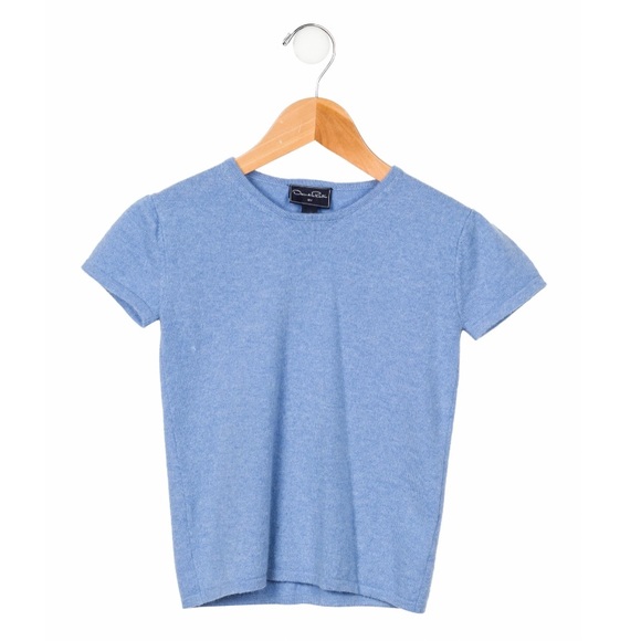 Oscar de la Renta Other - OSCAR DE LA RENTA Girls’ Short Sleeve Cashmere Top